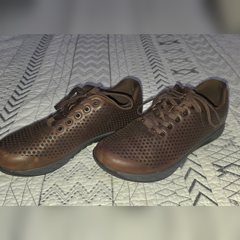 Nobull Brown Leather Trainer Shoes